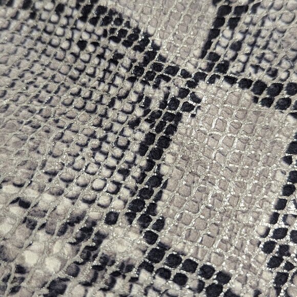 NWOT Olivia Palermo x BR Snake-Effect Italian Leather Button-Wrap Skirt - Picture 10 of 16